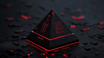 Poster - Exploring the fusion of ancient geometry and modern technology in a futuristic pyramid design