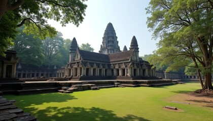  Elegant temple complex in the heart of nature