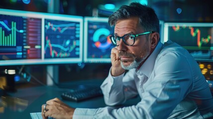 Portfolio Manager Analyzing Risk Assessments at Work