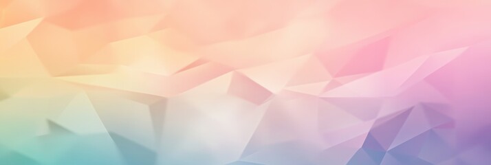 Wall Mural - The background features a smooth gradient filled with soft, polygonal shapes and soothing colors, creating a calming visual effect. Generative AI