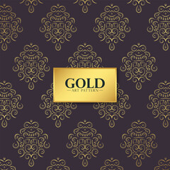 Luxury gold art line pattern design