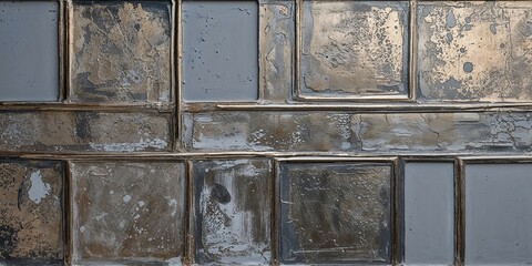 Sticker - Abstract Gold and Gray Wall Panel