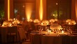 © Robiul - A classy corporate event space with ambient lighting and elegant table sets