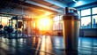 © Four888 - Silhouette of a Protein Shake at the Gym - Fitness and Health Focused Photography