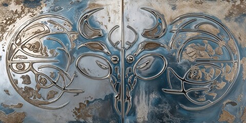 Wall Mural - Steel Embossed Design