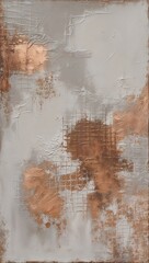 Poster - Copper and Grey Abstract Painting