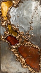 Poster - Abstract Metallic Landscape