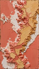 Canvas Print - Coral Coastline Relief