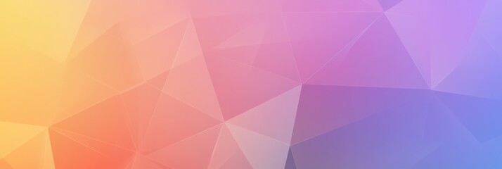 Aufkleber - This artwork features a soft gradient background filled with polygonal shapes, blending warm and cool colors seamlessly. Generative AI