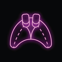 Poster - Purple neon sign representing a video game controller glowing in the dark