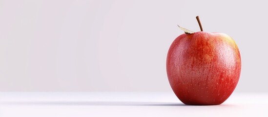 Wall Mural - a single apple stands alone on a white background with a clipping path and full depth of field allow