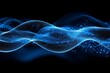 © Egor - Abstract blue glowing wave with sparkling particles on black background.