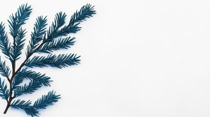 closeup blueprint of a cedar tree branch, showcasing needle structure and growth pattern, botanical 