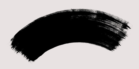 Aufkleber - Brush stroke background. Vector painted curve, isolated on white background. Grunge textured design element