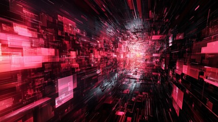 Wall Mural - futuristic abstract digital backdrop, representing network capabilities, technological advancements,
