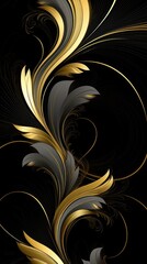 Gold wallpaper pattern black backgrounds.