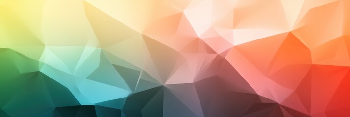 Canvas Print - A smooth gradient transitions through gentle hues, with polygonal shapes blending seamlessly to form an engaging abstract design. Generative AI