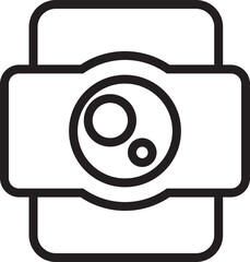 Canvas Print - Camera Line Icon Illustration