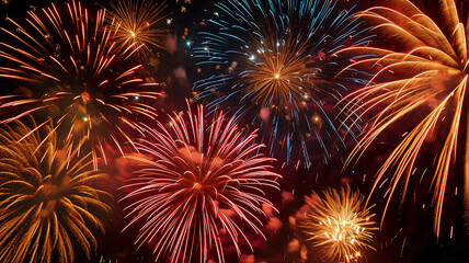 Firework display which is a festival event on Guy Fawkes bonfire night and the New Year's eve for people to celebrate and have fun with exploding rockets, celebration stock illustration