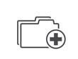 © Назарій - Medical folder line icon. Patient card symbol. Isolated vector image in simple style