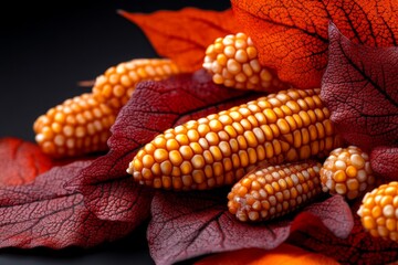 Hyper-realistic corn harvest scene, with every kernel, husk, and leaf captured in stunning detail as the corn is gathered from the field