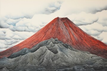 Canvas Print - Volcano mountain outdoors nature.