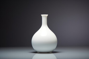 Poster - Porcelain pottery white vase.