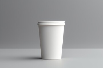 Sticker - Plastic cup  coffee gray mug.