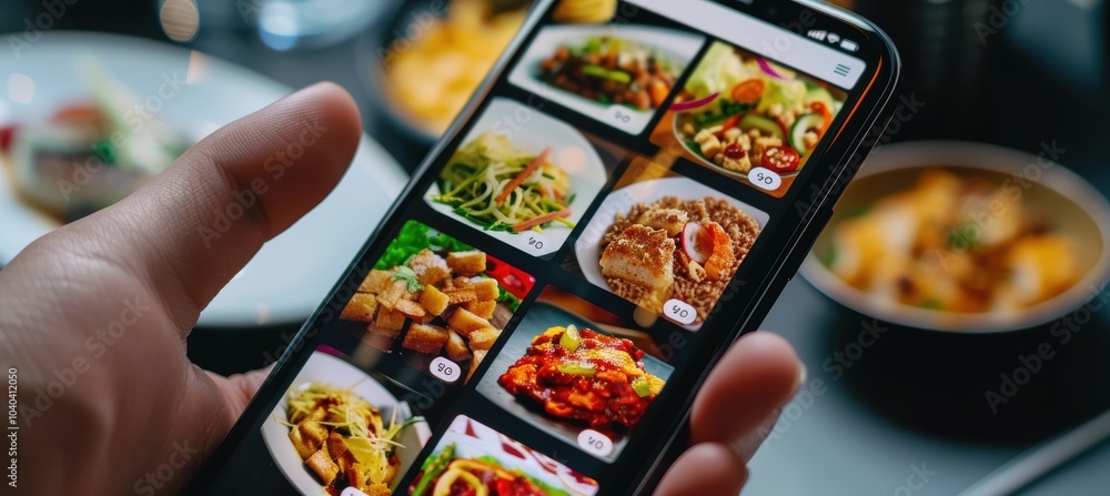 Delivery In Menu Food Delivery App Menu Display with Vibrant Meal Images and Easy ...