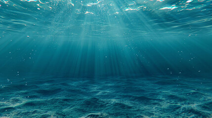 Sunbeams are on the seabed