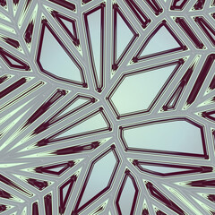 Aufkleber - Abstract digital illustration of colorful geometric shapes. 3d render