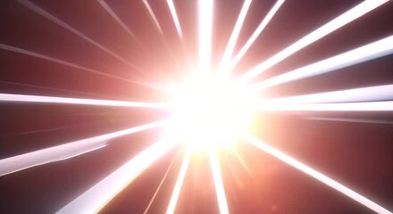 Wall Mural - animation of lens flare glow light effect on black glowing light exploding shiny sun burst sunbeam s
