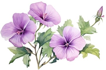 Wall Mural - Hibiscus blossom flower plant.