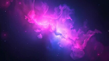 Wall Mural - A Stunning and Vibrant Cosmic Nebula Displaying Extravagant Colors in the Vast Expanse of Deep Space