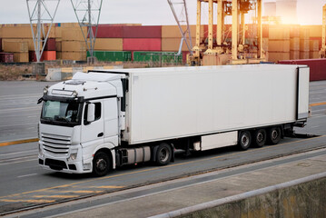 Modern Long-Trailer Truck For Sustainable Cargo Transportation And Supply Chain Management