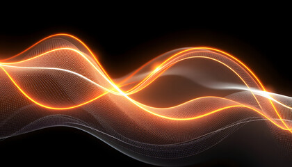 Wall Mural - modern abstract glowing wave background. dynamic flowing wave lines design element. futuristic techn