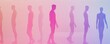 © Aris Suwanmalee - Silhouettes of walking individuals against a vibrant gradient background, representing movement and transformation in a modern style.