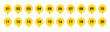 © ValGraphic - Location pin icon with number set