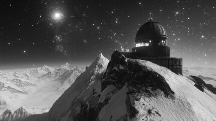 Wall Mural - Telescope on Mountain