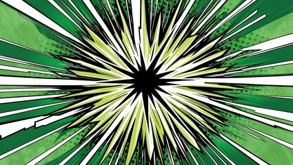 Wall Mural - Abstract green comic style background. Generative Ai.