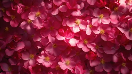 Poster - Pink Flowers with Yellow Centers