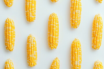 Sticker - Sweet corn on white background.