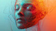 © Sahraya - Artificial intelligence concept—an abstract face constructed from strings.