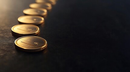 Canvas Print - 3D Rendered Coins in Investment Concept