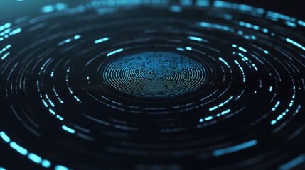 A detailed close-up of a biometric authentication sensor array, demonstrating secure access control and identification verification, Biometric technology style