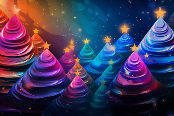 Colorful artwork Christmas illustration