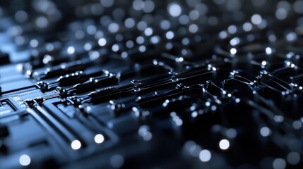 a detailed close-up of a brain-computer interface electrode array, showing neural signal detection a