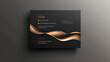 © Sahraya - A luxury and elegant business card design featuring a dark gradient abstract background, crafted as a vector illustration ready for print.