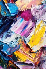 Close-up of multi-colored painting