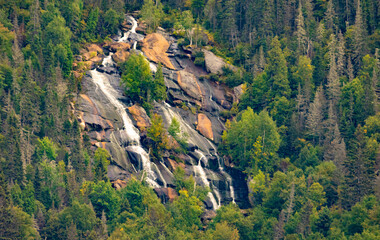 Poster - Closeup of a waterfall along the shores of Saguenay fjord, Quebec, Canada